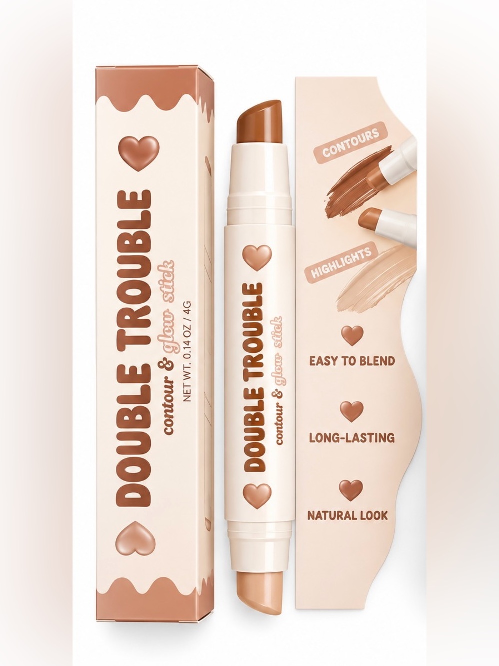Double Trouble Contour & Glow Stick — Ash Brown + FREE gift